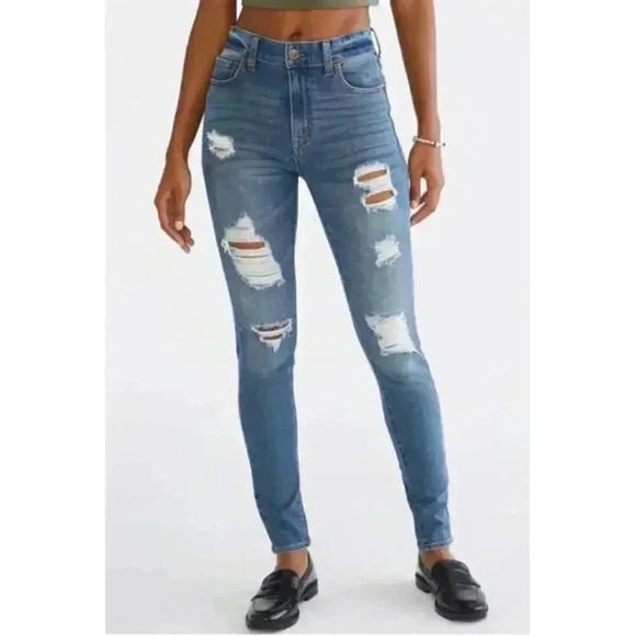 NWT Aeropostale Ripped Flex Effects High-Rise Jegging Size 6 - Picture 1 of 9